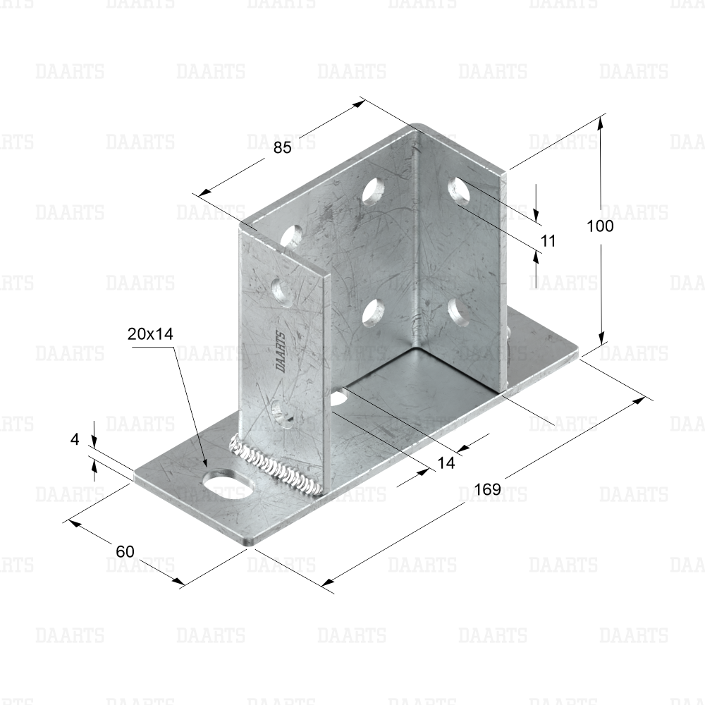 с размерами фланец седельный DS MQL 41х82